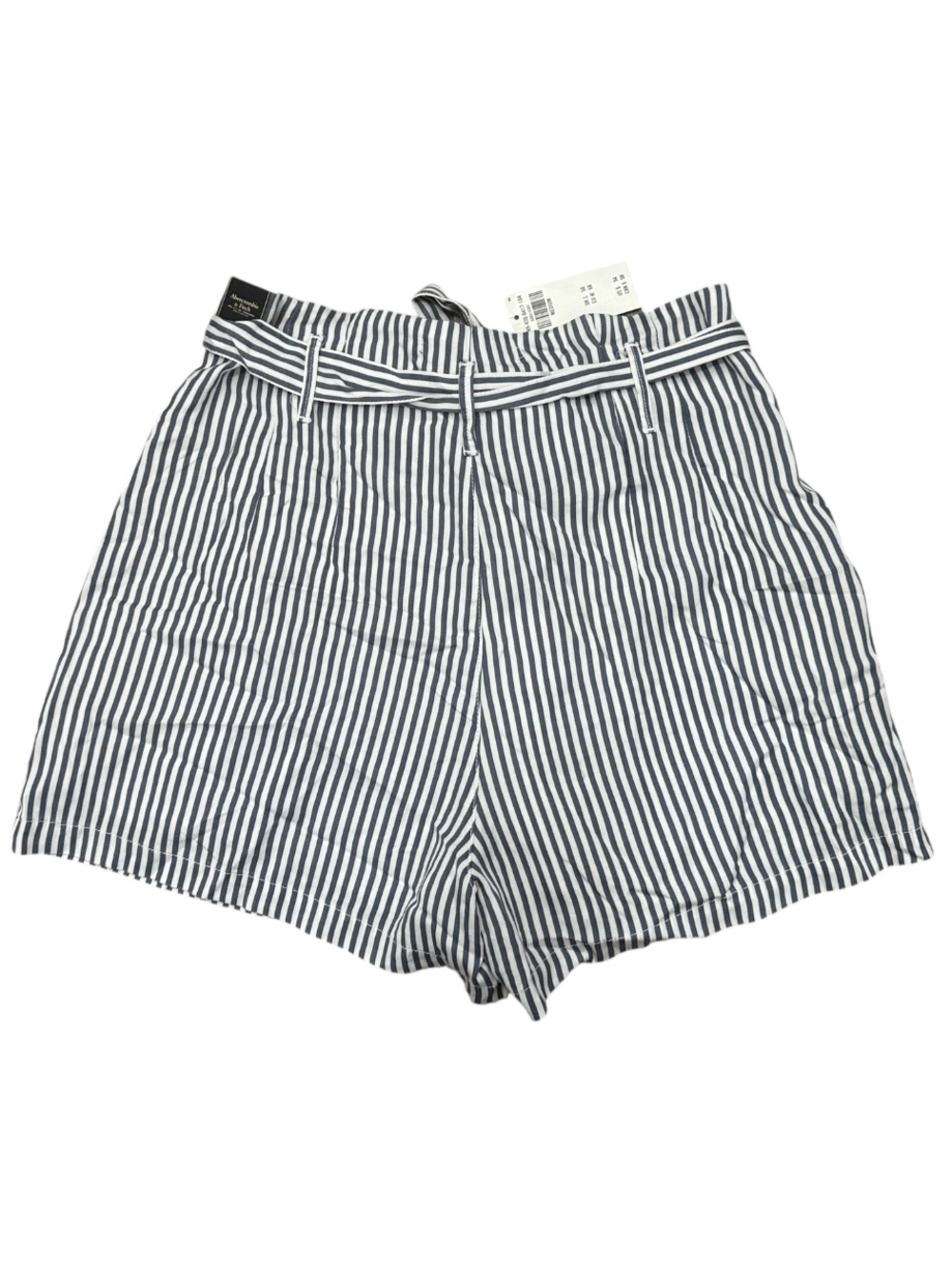 NWT Abercrombie & Fitch Striped Belted Paperbag Shorts Sz M - Picture 5 of 5